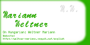 mariann weltner business card